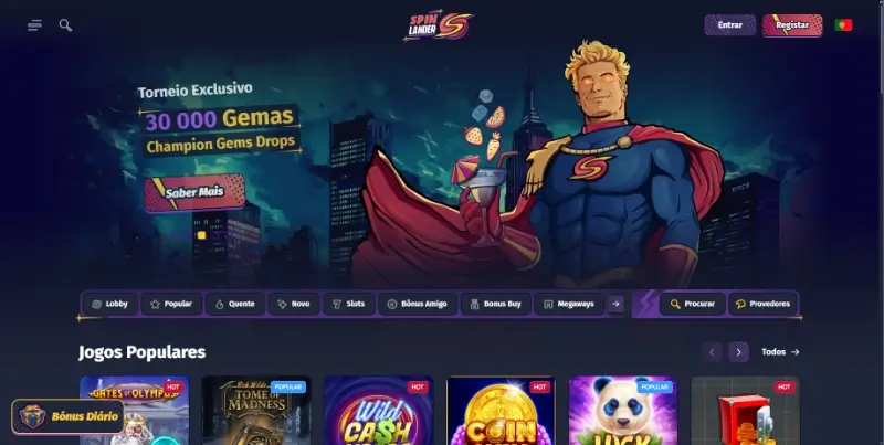 Página de casino da Spinlander