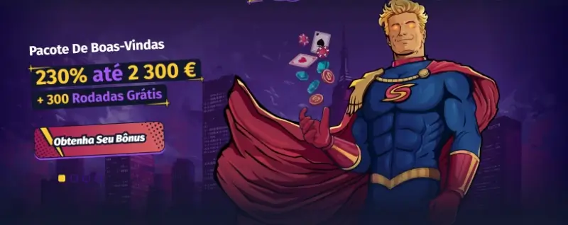Pacote de Boas-Vindas da Spinlander: 230% até 2300€ + 300 Free Spins