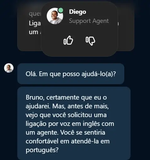 Chat ao vivo no Gizbo Casino