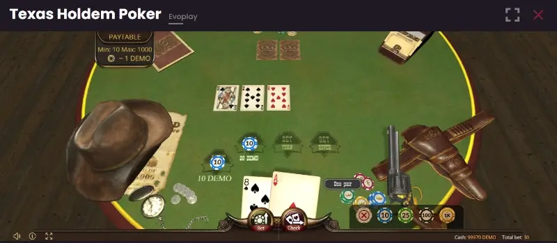 Texas holdem poker no Wild Tokyo Casino
