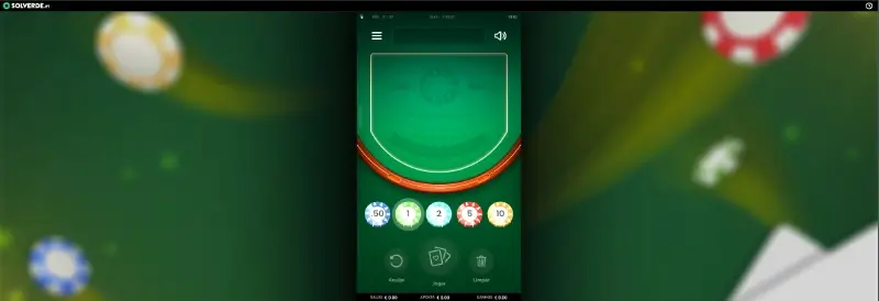 Jogo "The Blackjack" no casino da Solverde