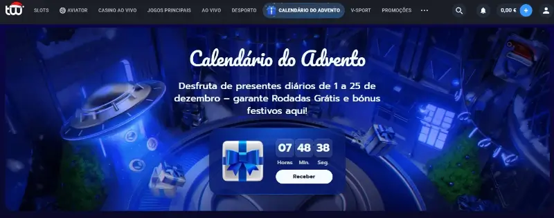Calendário do Advento do Twin Casino