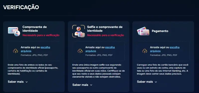 Verificação de identidade na Gizbo