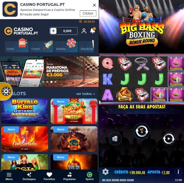 Versão mobile do Casino Portugal