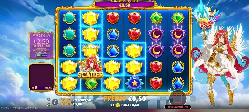 Animações da slot Starlight Princess 1000