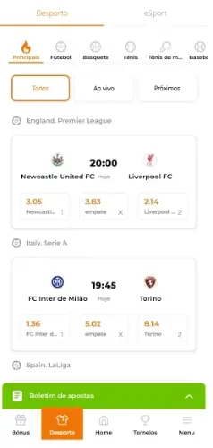 Apostas desportivas na Verdde Casino App
