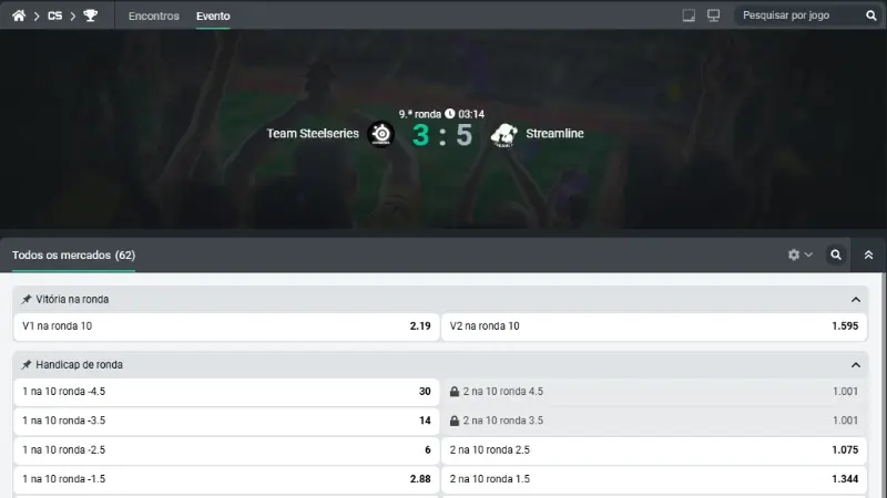 Página de apostas em E-Sports na Planbet