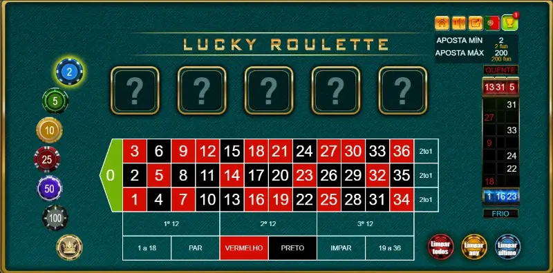 Jogo de roleta europeia no casino da BDMBet
