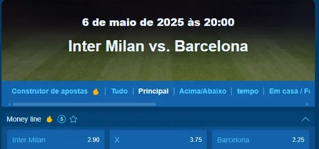 Bet Builder e sugestões de apostas na Winbay