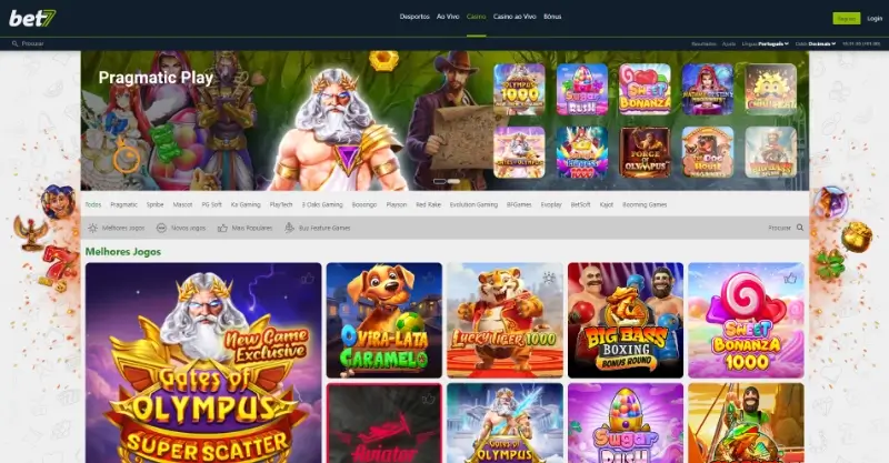 Página de casino da Bet7