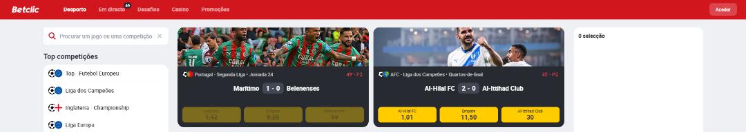 Aceder ao Site da Betclic em Portugal