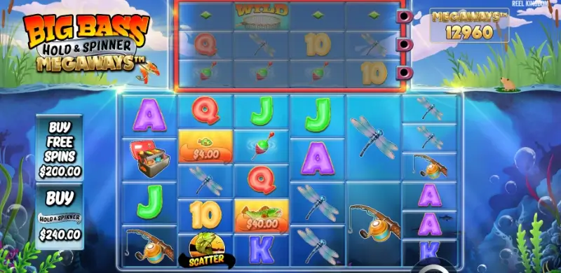 Slot machine Big Bass Hold & Spinner Megaways