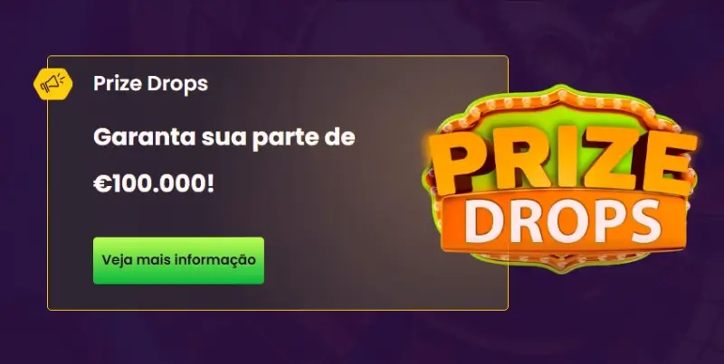 Bizzo Casino bónus Prize Drops: Prémio de 100.000€