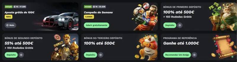 Pacote de boas-vindas para casino da BetOnRed