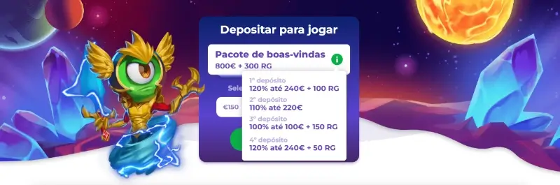 Bónus de boas-vindas do Alf Casino