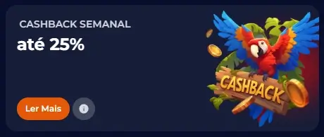 Bónus de casino de cashback semanal até 25% no Nine Casino