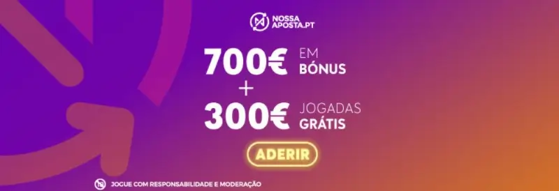 Bónus de Registo na Nossa Aposta de 700€ de Bónus + 300 Free Spins