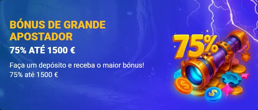 Bónus de Casino High Roller: 75% até 1500€ na AzurSlot