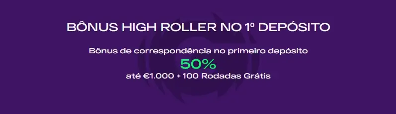 Bónus High-Roller no 1º Depósito: 50% Até 1000€ + 100 FS no Glitch Spin Casino