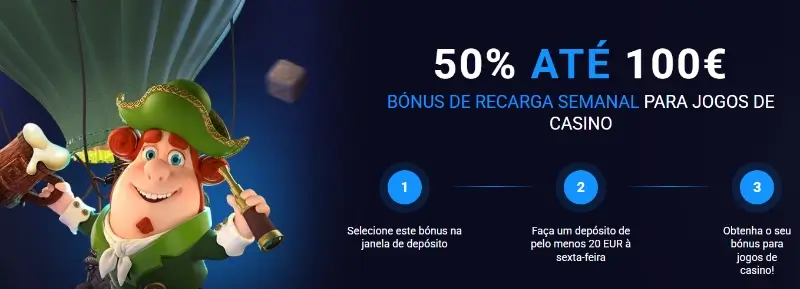 Bónus de recarga semanal com o código promocional da 20Bet