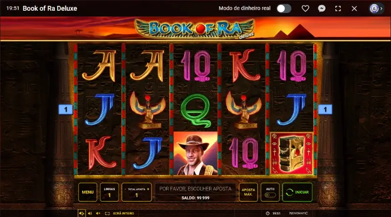 Slot machine Book of Ra Deluxe no casino da Leon