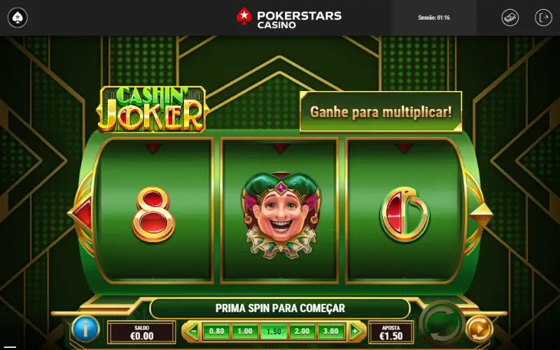Slot machine Cashin’ Joker no casino da Pokerstars