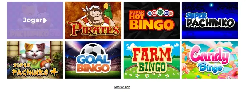 Jogos disponíveis no Alf Casino