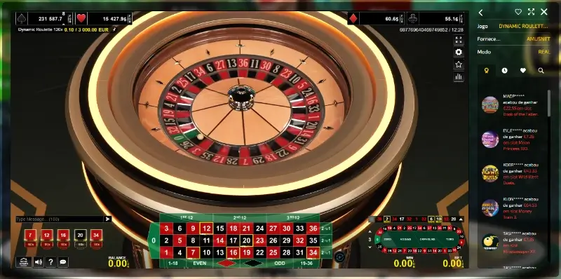 Roleta oa vivo no BoaBoa Casino