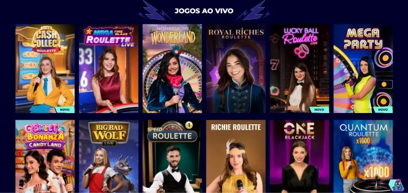 Página de casino ao vivo do MrPacho