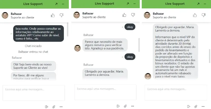 Chat ao vivo com o 7signs