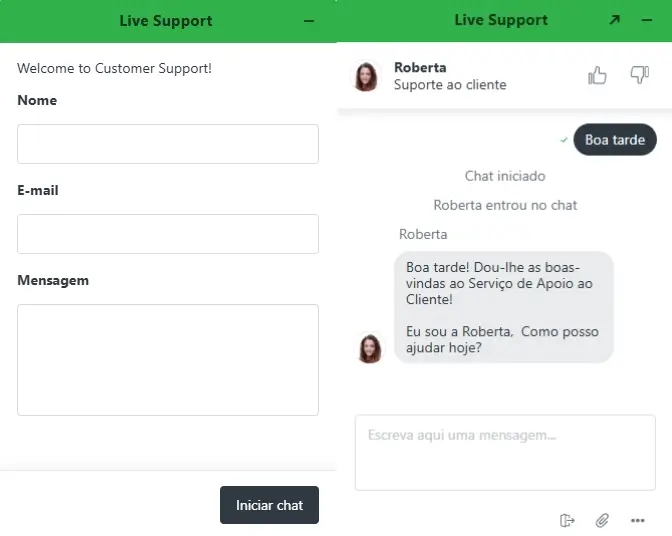 Chat ao vivo no BoaBoa Casino