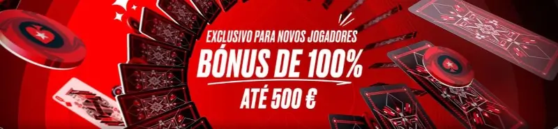 Bónus de boas-vindas em poker de 100% até 500€ na PokerStars