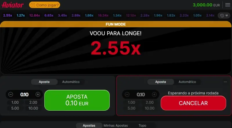 Jogo Crash Aviator no casino do Vegaz Casino