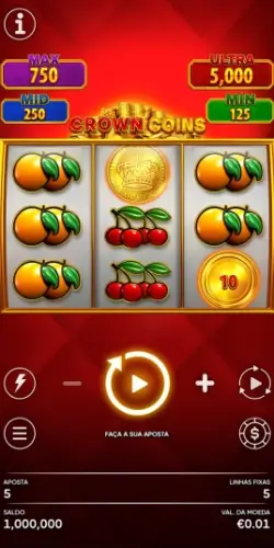 Slot machine Crown Coins na aplicação de casino no Verde Casino