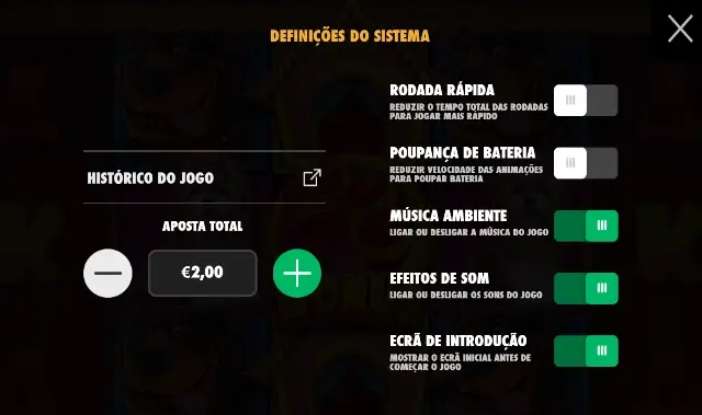 Definições da slot The Dog House