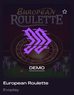 Botão para jogar roleta europeia em versão demo