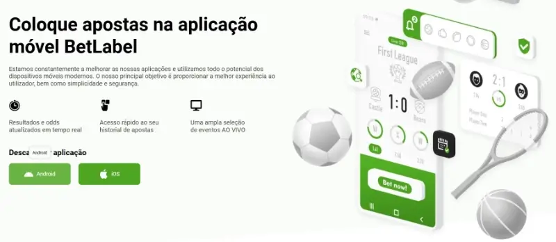 Download da aplicação da Betlabel para android