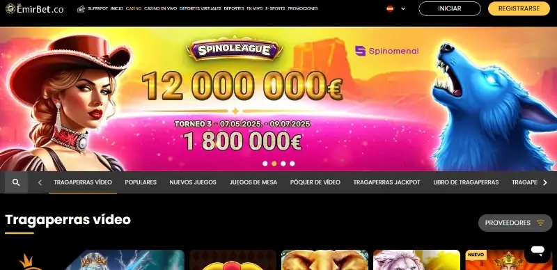 Página de casino na EmirBet