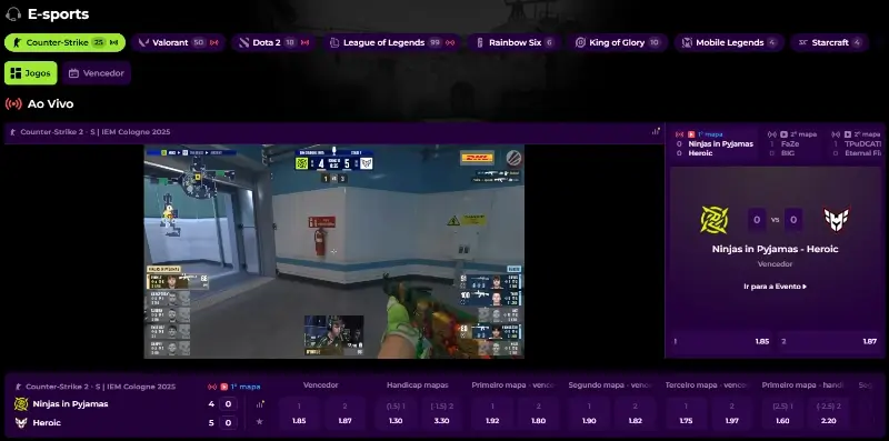 Apostas em E-Sports no Spinmama