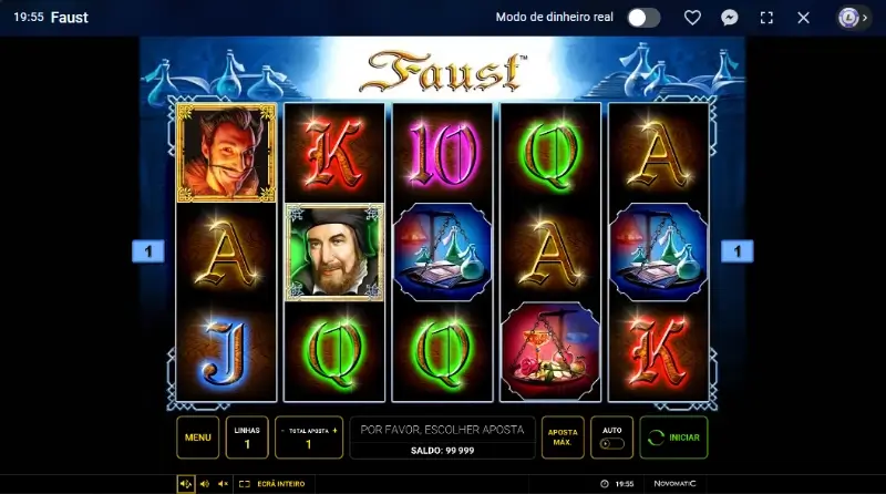 Slot machine Faust no casino da Leon