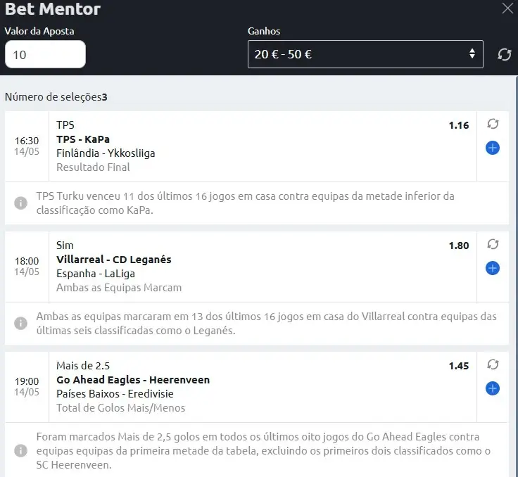 Ferramenta especial - Bet Mentor