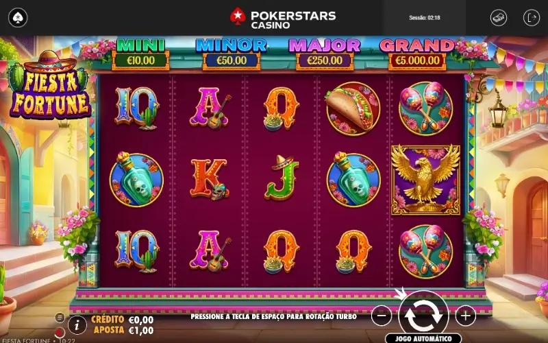 Slot machine Fiesta Fortune no casino da Pokerstars
