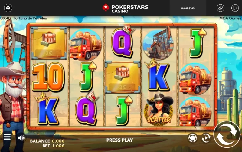 Slot machine Fortuna do Petróleo no casino da Pokerstars