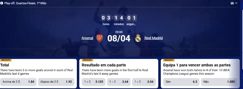 Insights disponíveis na SapphireBet