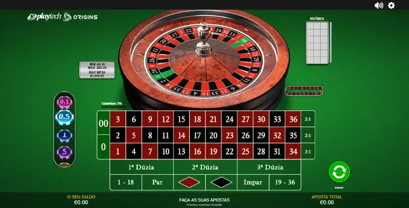 Jogo de roleta de americana no casino da Ivibet