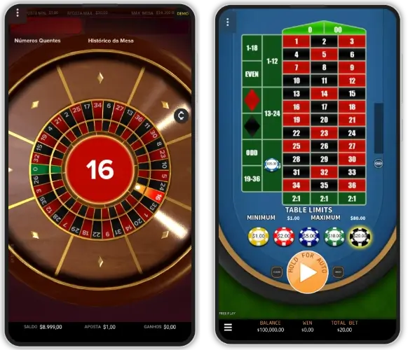 Jogar roleta grátis no telemóvel
