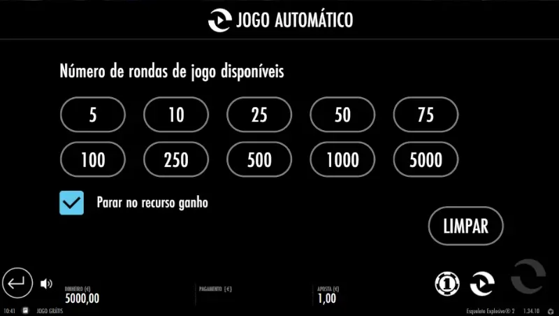 Jogar a slot esqueleto explosivo 2 em modo automático