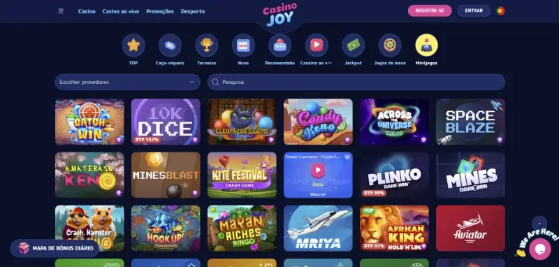Página de jogos crash do CasinoJoy