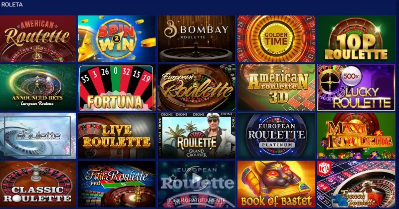 Página de jogos de roleta no casino da SapphireBet