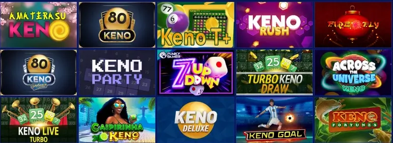 Página de jogos Keno no SapphireBet Casino